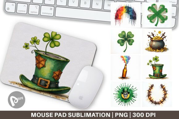 Beyond the Desk Mat: How the Glitch Gold St. Patrick Mouse Pad Redefines Workspace Productivity and Personal Expression