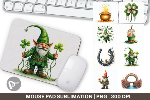 Cyberpunk Surreal St Paddy Mouse Pad: Strategic Design for Productivity and Creative Flow