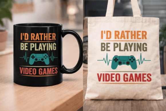 I'd Rather Be Playing Video Games Vector: A Practical Asset for Gamer-Focused Merchandise