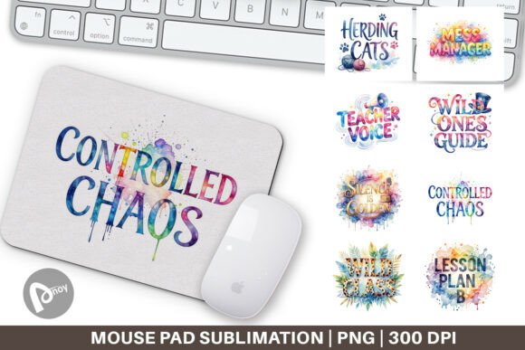 Retro Classroom Mouse Pad Design PNG: A Practical Tool for Custom Desktop Accessories