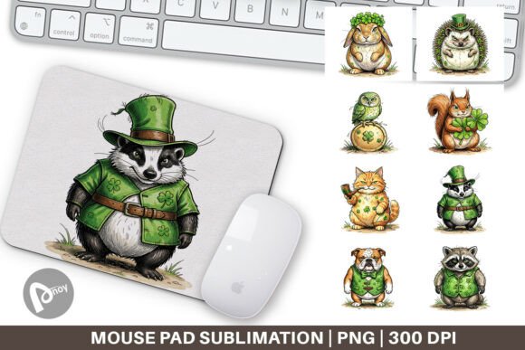 St Patricks Day Animal Mouse Pad Design & Function