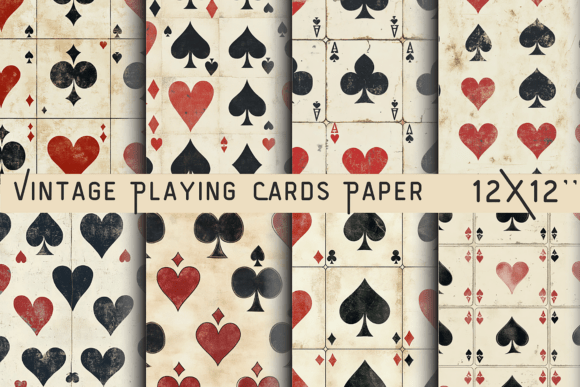 Vintage Playing Cards Paper for Creative Projects