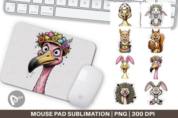 Wacky Easter Animal Portrait Mouse Pad: Why This Sublimation Design Belongs on Your Desk