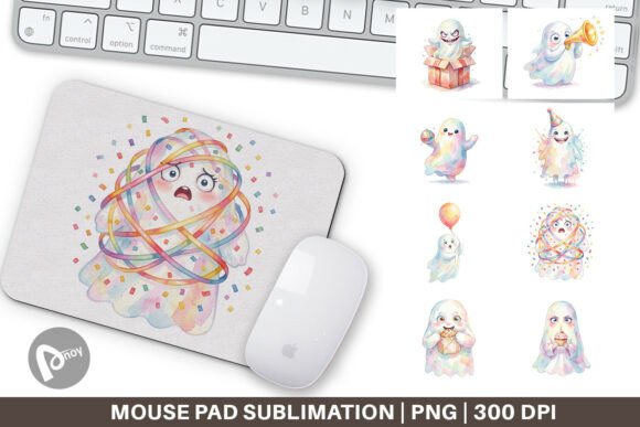 Why a Watercolor Party Ghost Mouse Pad PNG Transforms Your Workspace into a Creative Haven